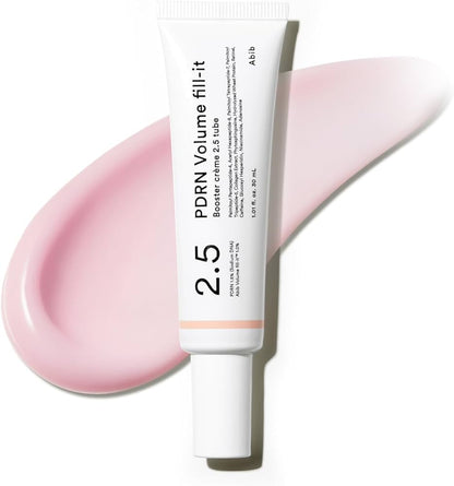 Abib PDRN Volume fill-it Booster Cream 2.5 tube | Facial Volume Plumping with PDRN 15,000ppm Peptides Retinal | For Forehead, Smile Lines & Neck Wrinkles | Anti-Aging Firming | 1.01 fl oz