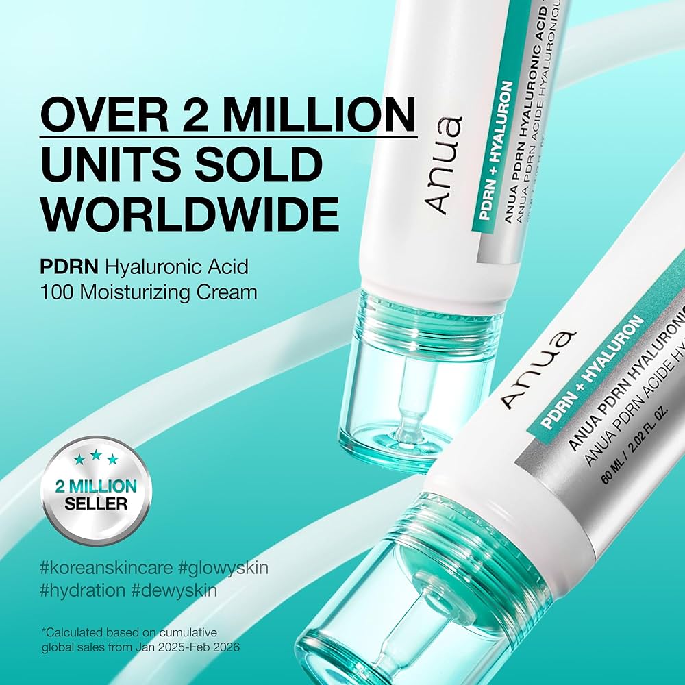 Anua PDRN Hyaluronic Acid 100 Moisturizing Cream 60ml*2ea set (OLIVE YOUNG)