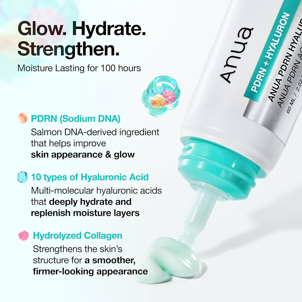 ANUA PDRN HYALURONIC ACID 100 MOISTURIZING CREAM 60ML(￼ without box from OLIVE YOUNG set)