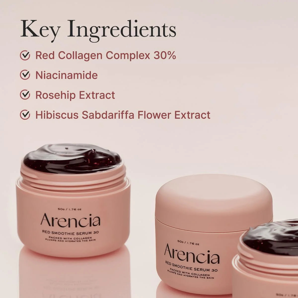 ARENCIA FRESH RED SMOOTHIE SERUM 30 - 50G +20 g (olive young set)