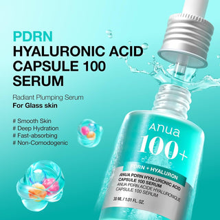 Anua PDRN Hyaluronic Acid Capsule 100 Serum 30ml Double Pack (olive young) plus 2 masks
