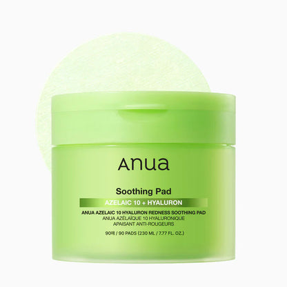 ANUA AZELAIC 10 HYALURON REDNESS SOOTHING 90 PAD