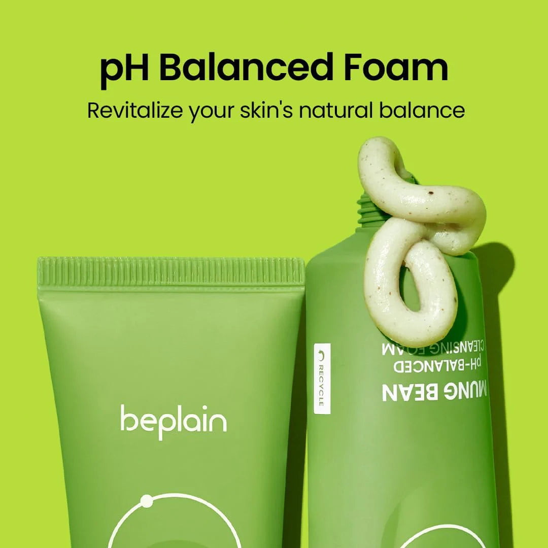 BEPLAIN, MUNG BEAN, PH BALANCED CLEANSING FOAM 80 ML