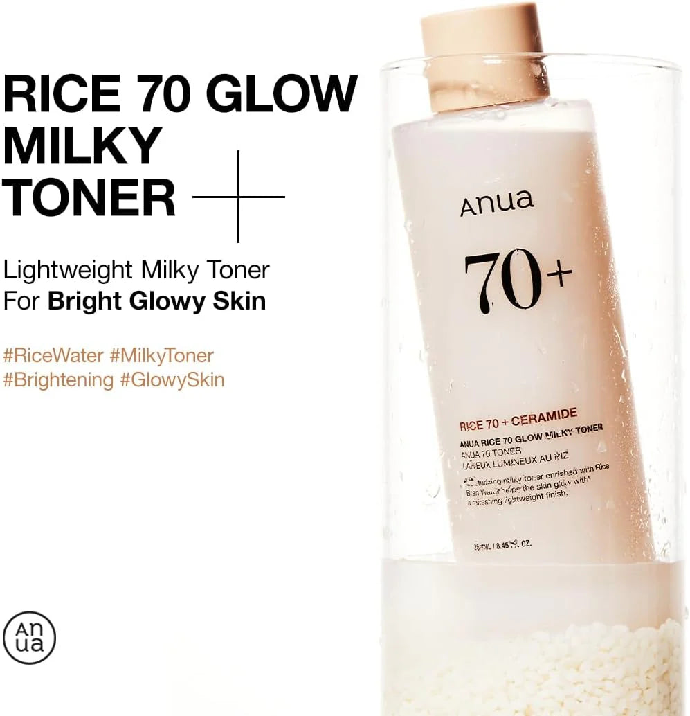 ANUA RICE 70 GLOW MILKY TONER 250 ml