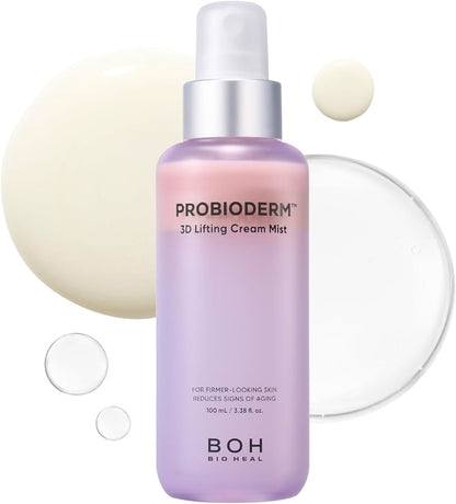 BIOHEAL BOH Probioderm 3D Lifting Cream Mist 3.38 fl oz | Korean Face Mist with Cream-Like Hydration for Instant Glow, Firm-Looking Skin & On-the-Go Refresh