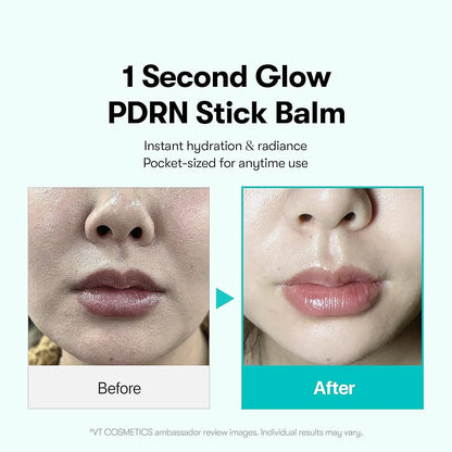 VT COSMETICS PDRN Essence Stick Balm, PDRN Collagen Multi Wrinkle Stick, All-in-One Eye & Neck Treatment, Glow Makeup Base & Face Treatment Balm, Plumping, Fine Lines (0.33 oz.)