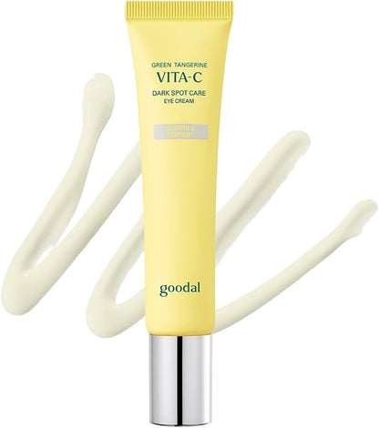 GOODAL Green Tangerine Vitamin C Dark Circle Eye Cream | Intensive Dark Circle Relief and Elasticity Treatment, Gentle, Non-irritating, Anti-Aging and Anti-Wrinkle Care 30ml