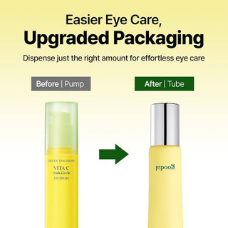 GOODAL Green Tangerine Vitamin C Dark Circle Eye Cream | Intensive Dark Circle Relief and Elasticity Treatment, Gentle, Non-irritating, Anti-Aging and Anti-Wrinkle Care 30ml