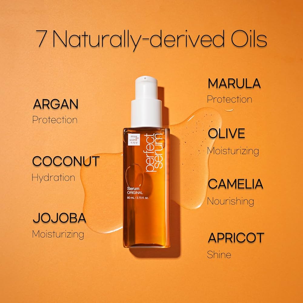 Mise-en-scene Original Serum Limited Set (80ml*2+30ml+Hair Brush) instant damage repair