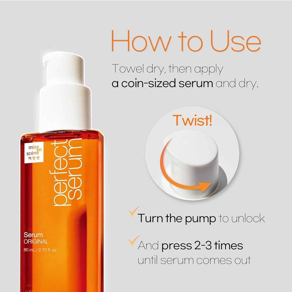 Mise-en-scene Original Serum Limited Set (80ml*2+30ml+Hair Brush) instant damage repair