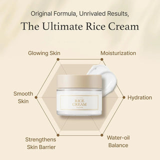 [I'm from] Rice Cream 1.69 Ounce, 41% Rice Bran Essence with Ceramide | Glowing Look, Improves Moisture Skin Barrier, Nourishes Deeply, Soothing to Even Out Skin Tone, K Beauty