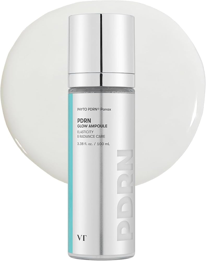 VT COSMETICS PDRN Glow Ampoule, PDRN Facial Mist, Deep Hydration Spray Serum, Vegan Skin Care, Light-weight Face Moisturizer, Plumping Effect, Fragrance-Free, Korean SkinCare (3.38 fl oz / 100 ml)