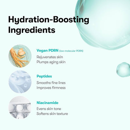 VT COSMETICS PDRN Glow Ampoule, PDRN Facial Mist, Deep Hydration Spray Serum, Vegan Skin Care, Light-weight Face Moisturizer, Plumping Effect, Fragrance-Free, Korean SkinCare (3.38 fl oz / 100 ml)