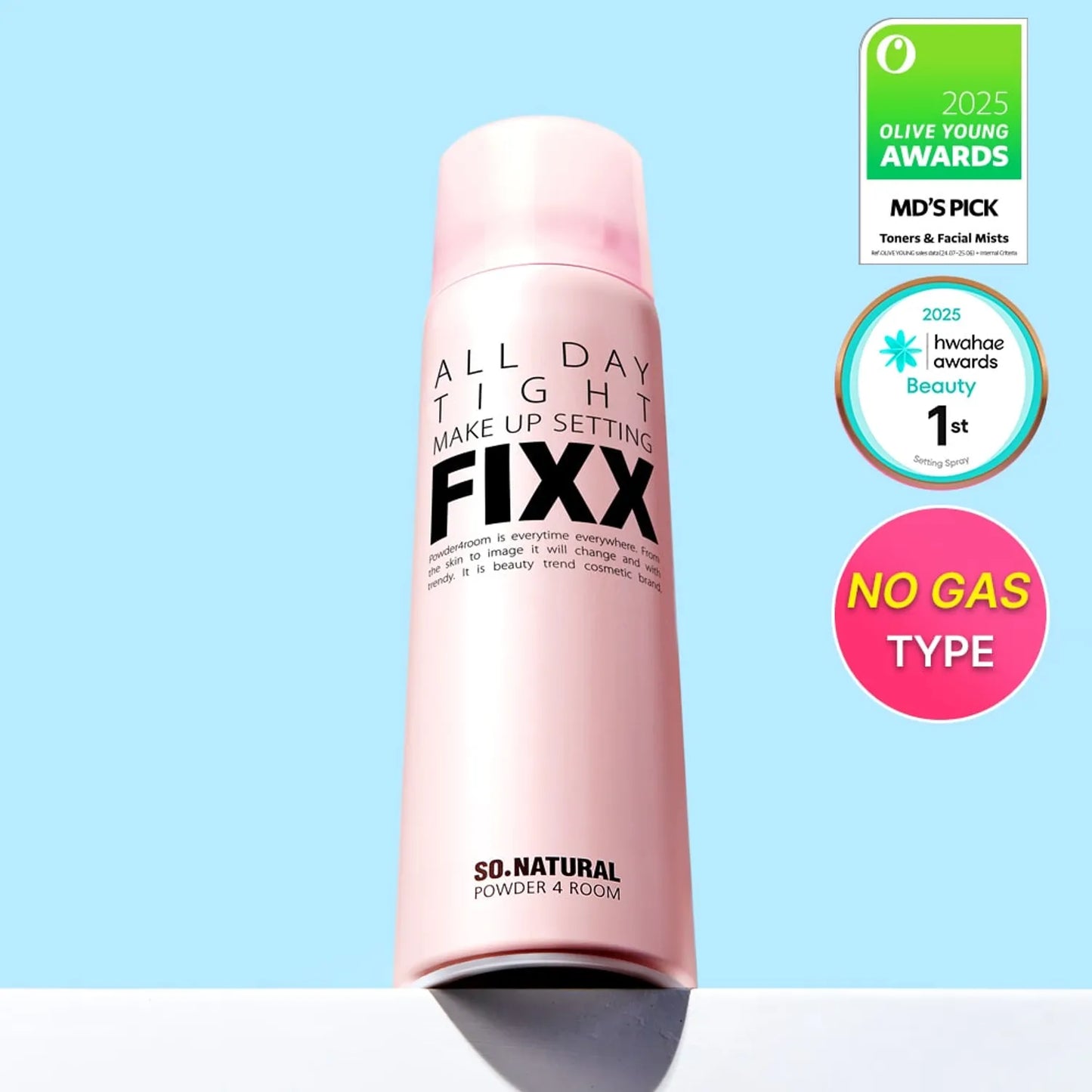 SONATURAL All Day Tight Make Up Setting Fixer – Award-Winning Makeup Setting Spray, Ultra-Fine Mist for Long-Lasting Wear – With Centella, Tea Tree & Lemon Extracts – Korean Skincare, 120 ml