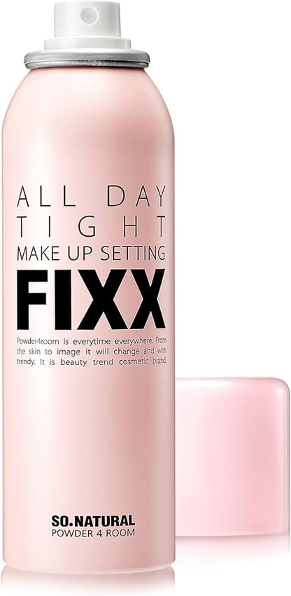 SONATURAL All Day Tight Make Up Setting Fixer – Award-Winning Makeup Setting Spray, Ultra-Fine Mist for Long-Lasting Wear – With Centella, Tea Tree & Lemon Extracts – Korean Skincare, 120 ml