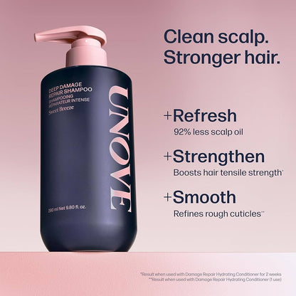 UNOVE Deep Damage Repair Shampoo 500 ml (biggest size) SLS FREE with the perfume sent