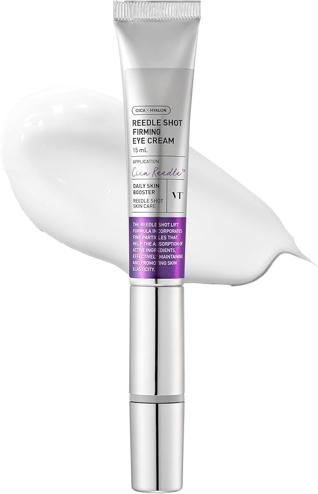 VT COSMETICS Reedle Shot Firming Eye Cream, Vibrating Eye Applicator for Puffy Eyes, Dark Circles & Under Eye Bags, Firming & Wrinkle Care with Peptides & Hyaluronic Acid, Korean Skincare, 0.51 fl oz ( without box from olive young set)