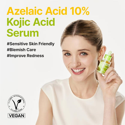 PURITO Azelaic Acid 10% + Kojic Acid + Tea Tree Facial Serum | for Blemish-Prone, Oily & Sensitive Skin | Redness Relief | Korean Skincare, 30mL 1.01 fl.oz