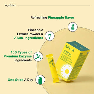 BB LAB Pineapple Enzyme Supplement, Natural Digestive Enzymes (30 sticks)
