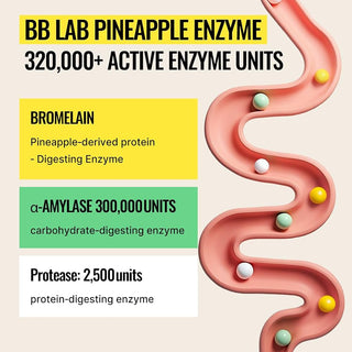 BB LAB Pineapple Enzyme Supplement, Natural Digestive Enzymes (30 sticks)