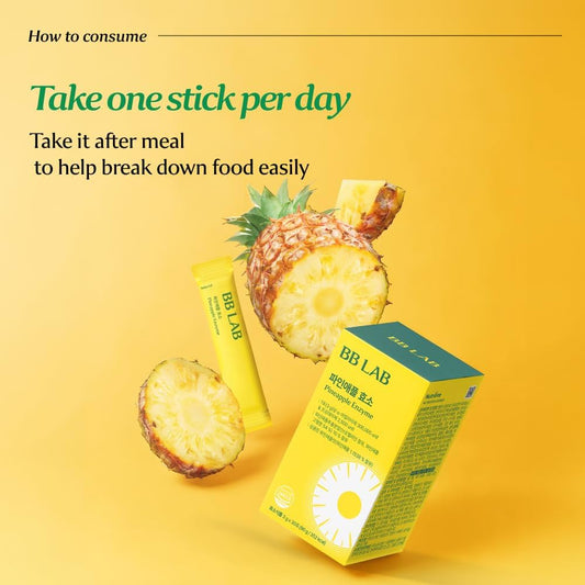 BB LAB Pineapple Enzyme Supplement, Natural Digestive Enzymes (30 sticks)