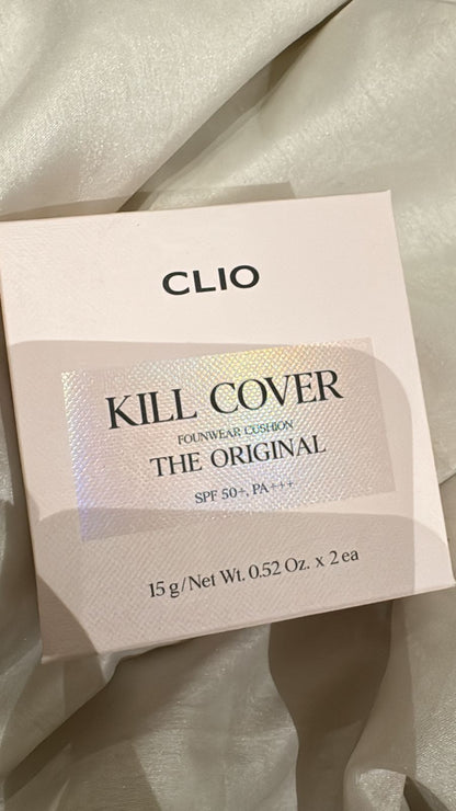 CLIO Kill Cover Founwear Cushion The Original SPF 50+ PA+++ Duo Set – 15g × 2 (With Refill)