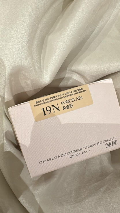 CLIO Kill Cover Founwear Cushion The Original SPF 50+ PA+++ Duo Set – 15g × 2 (With Refill)