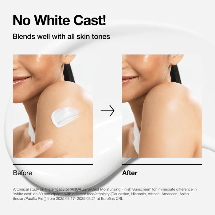 Anua Zero-Cast Moisturizing Finish Sunscreen